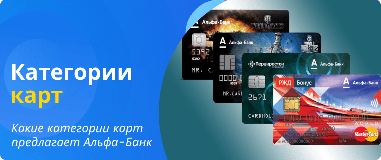 Alfa-Bank Credit Card Categories