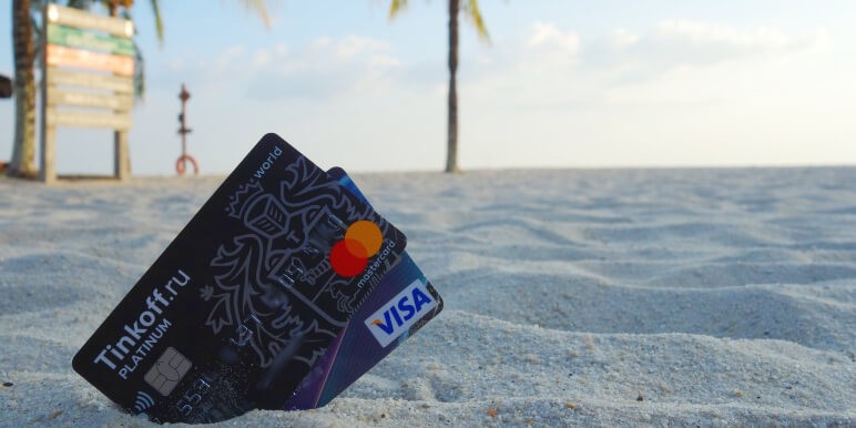cards in sand