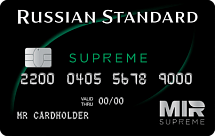 MIR Supreme Credit Card from Russian Standard Bank